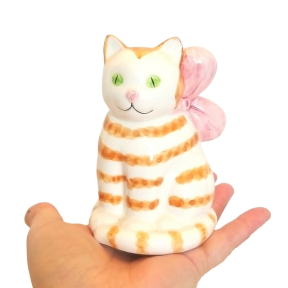 Vintage ALDON Tabby Cat Kitten Figurine Made in Korea 1984